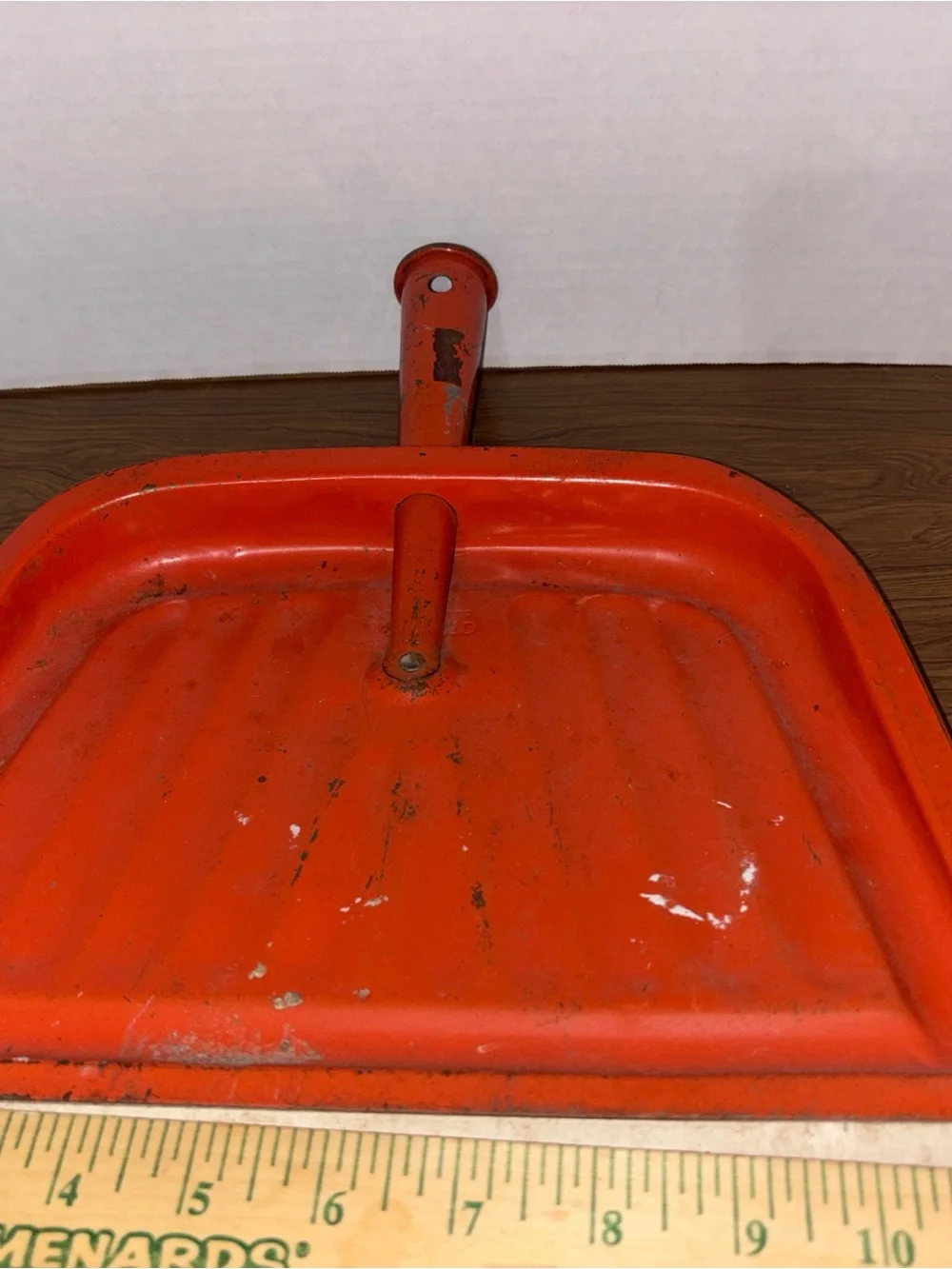 Vintage Red Metal Wall-Mount Dustpan Decor JV Reed MCM decor